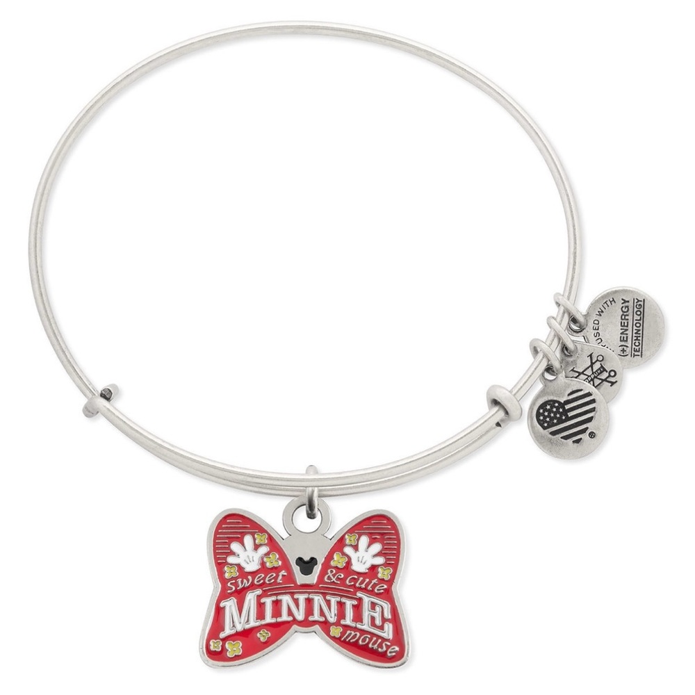 NWT *Discontinued* Disney Parks Alex and Ani Minnie Mouse Bow Bangle Bracelet